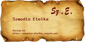Szmodis Etelka névjegykártya